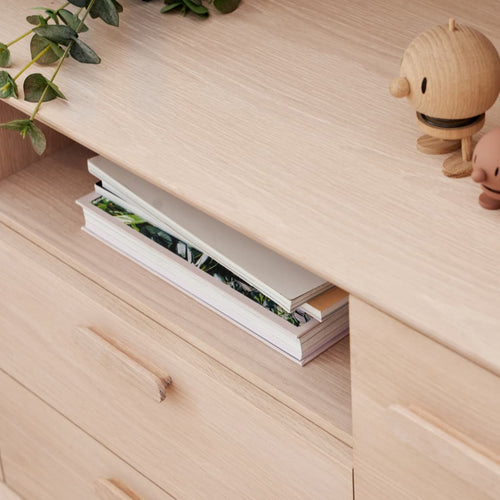 Furnhouse 3-deurs dressoir Porto - Witte olie - MDF, Eikenfineer - 42x160x79