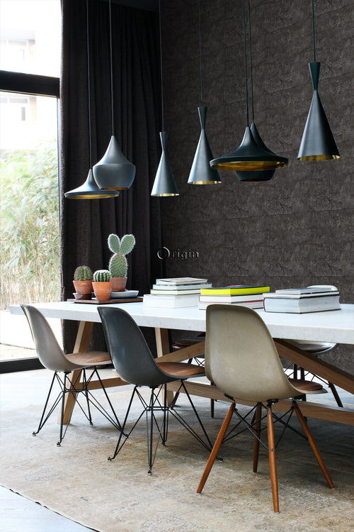 Origin Wallcoverings behang kalkstenen blokken zwart - 53 cm x 10,05 m - 347583 - vtwonen shop