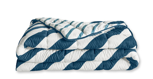 Ambiante Mares - dekbed zonder overtrek (incl. 2 kussenslopen) - 140x200 cm - Blauw - all year - wasbaar