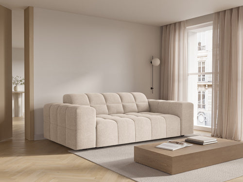 Cosmopolitan Design Bank Chicago 2-zits, chenille beige - 102x178x78cm
