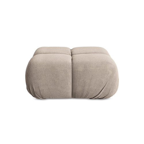 LaMiaSofa Poef Sanremo - chenille stof - donkerbeige - 95x95x41