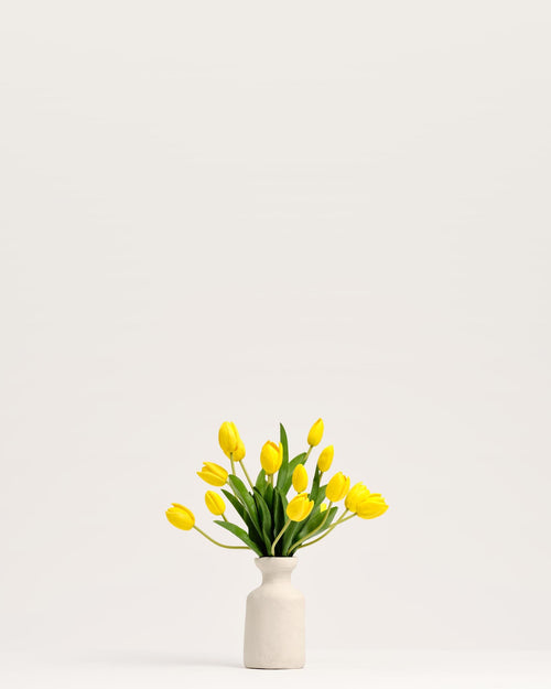 Blooming Good Zijden Tulpen Boeket  Good MC.23 - Geel - 40-50 cm. hoogte