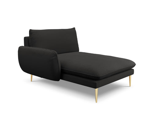 Cosmopolitan Design linker meridiaan Vienna boucle, zwart - 170x110x95cm