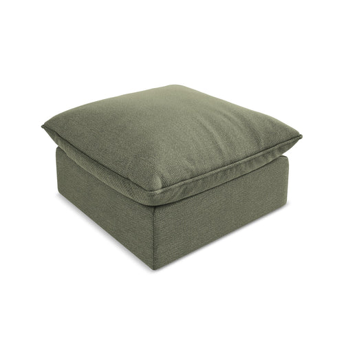LaMiaSofa Poef Ravenna - bouclé - olijf - 75x75x45