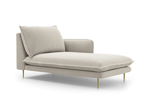 Cosmopolitan Design rechter chaise longue Vienna structurele stof, lichtbeige - 170x110x95cm