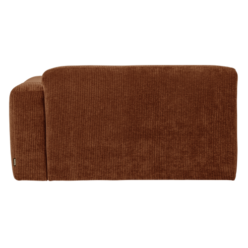 WOOOD 1,5-zits bank arm rechts Mojo Base - Rib - Roestbruin - 74x145x97