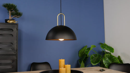 EGLO hanglamp Calmanera - e27 - ø 32,5 cm - zwart/geelkoper - vtwonen shop