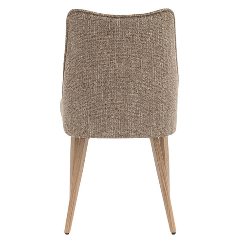 DÉJA Living Eetkamerstoel Meau - Taupe/Naturel - Zithoogte 47cm - Set van 2 - vtwonen shop