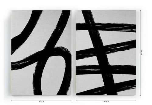 Set 2 Canvas 60x40 Borstels - vtwonen shop