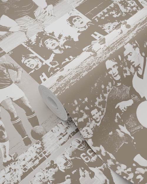 ESTAhome behang sporthelden sepia bruin - 53 cm x 10.05 m - 138828