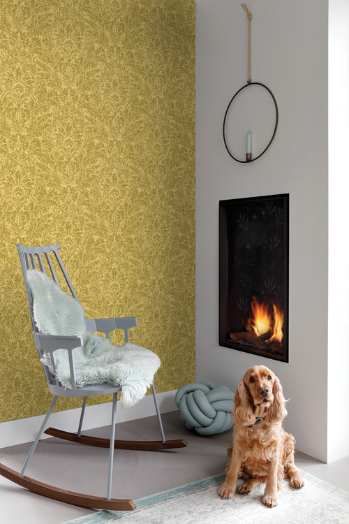 ESTAhome behang ornamenten okergeel - 50 x 900 cm - 131615 - vtwonen shop