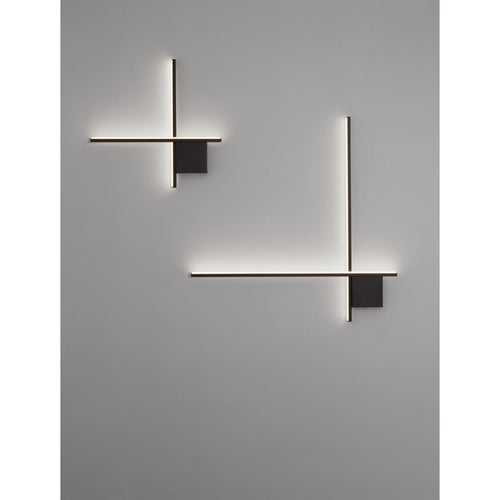 Nova Luce CROSS Geïntegreerde LED-wandlamp Sandy Black Triac dimbare LED 15W 880lm 2700K