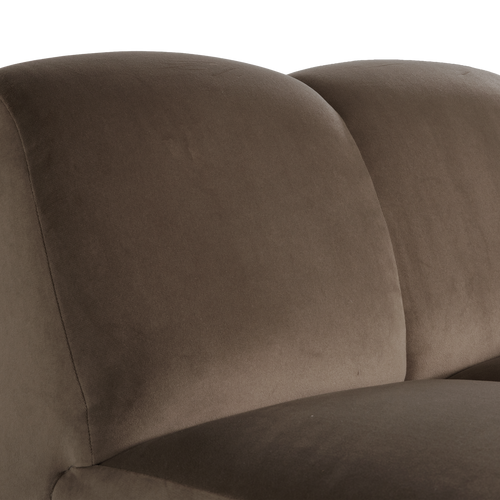 WOOOD 1-zits bank arm rechts Mojo - Velvet - Taupe - 74x124x97
