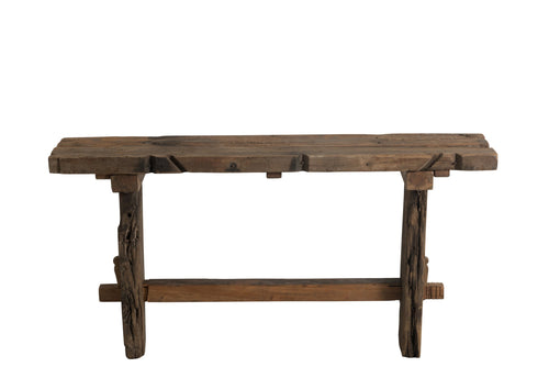 J-Line console Brut - hout - bruin