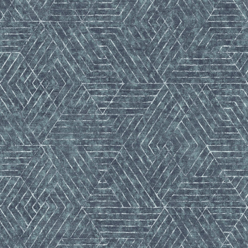 Sanders & Sanders behang grafische lijnen vergrijsd blauw - 53 cm x 10 m - 640508 - vtwonen shop