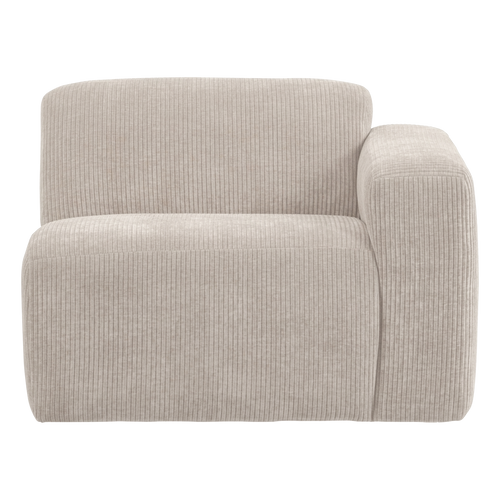 WOOOD 1-zits bank arm rechts Mojo Base - Ribstof - Ecru - 74x105x97