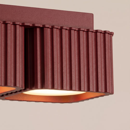 Sollux Lighting Plafondlamp RIFF 2 bordeaux Gx53 - 20,5x10x8cm