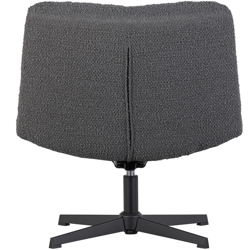 WOOOD draaibare fauteuil Vinny - Boucle - Antraciet - 80x75x75 - vtwonen shop