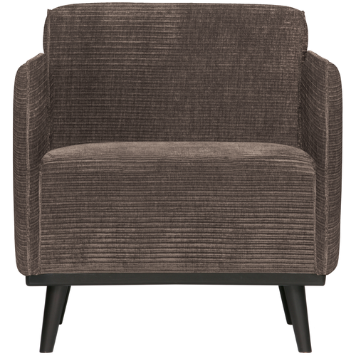 WOOOD fauteuil met arm Statement - Ribstof - Taupe - 77x72x93