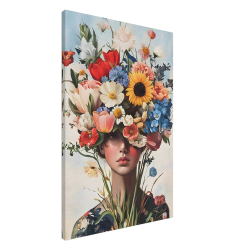 Artfulprints Canvas Colourful portrait canvas - 60x90 cm - Meerkleurig