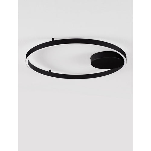 Nova Luce HEDRA Geïntegreerde LED-plafondlamp, halfverzonken, zandkleurig zwart, Triac dimbaar, 60W, 4999lm, 3000K