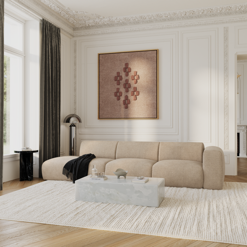 Sia Home - Rechte bank MYRA - Corduroy - Beige - 310cm - vtwonen shop