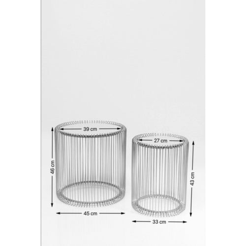 Kare Design Bijzettafel Wire Zwart (2/Set) Ø44cm - vtwonen shop