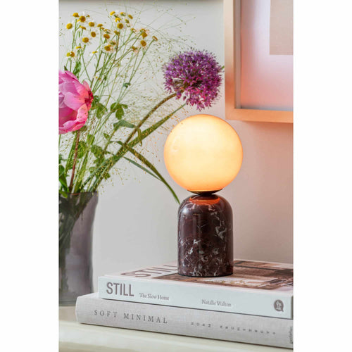 Leitmotiv tafellamp Lazio Sphere - rood - Ø10cm