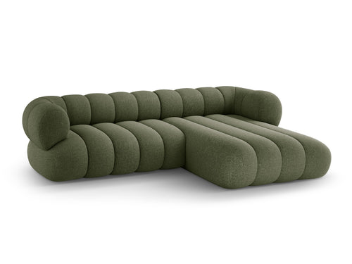 Cosmopolitan Design Hoekbank Koge 5-zits, chenille groente - 165x270x70cm