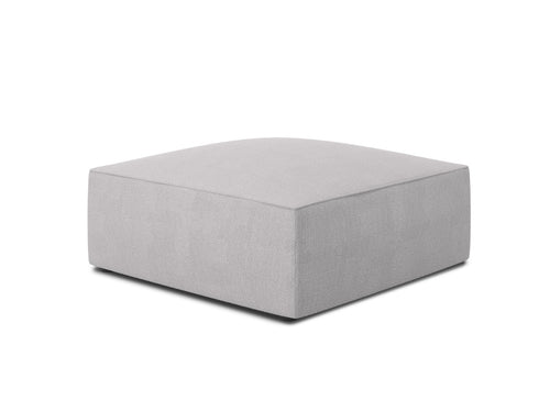 Micadoni Poef Ruby structurele stof, lichtgrijs - 93x93x40cm