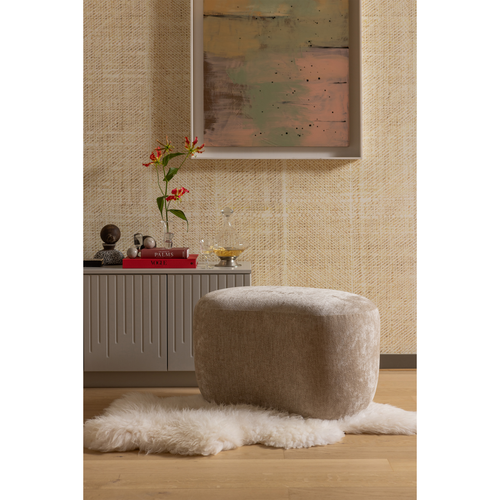 BePureHome poef Popular - Polyester - Naturel - 46x73x49 - vtwonen shop