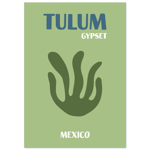 Artfulprints Poster met Lijst Mexico - Tulum Gypset   - A4 21x29.7 cm - Groen