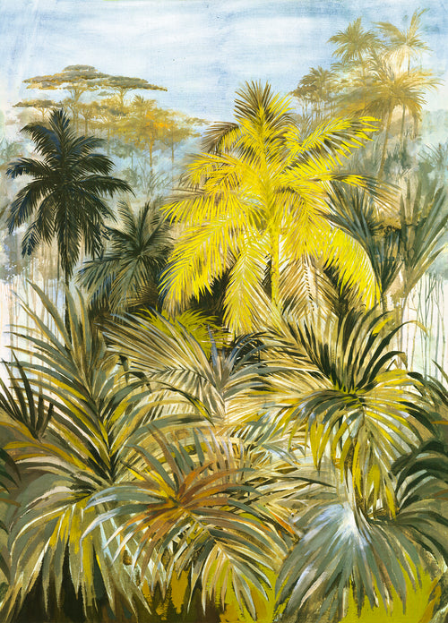 Sanders & Sanders fotobehang jungle-motief groen en geel - 212 x 295 cm - 640278