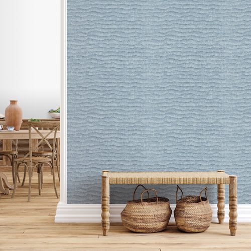 Sanders & Sanders behang effen blauw - 53 cm x 10 m - 640089