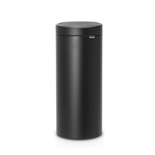 Brabantia Touch Bin New afvalemmer, 30 liter, kunststof binnenemmer - Mineral Moonlight Black