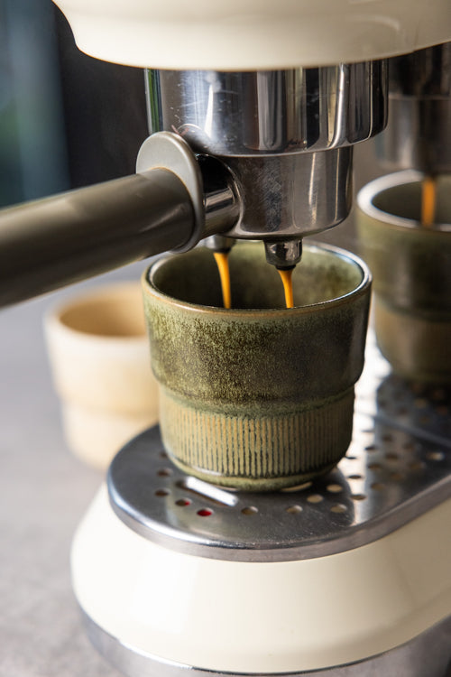 Mimo Homeware koffiekopje Deep Moss - 230 ml - set van 2