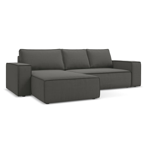 LaMiaSofa hoekbank links Livorno - velours - staal - 290x185x82