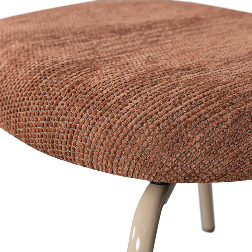 WOOOD eetkamerstoelen Travis - Polyester - Bruin - Set van 2