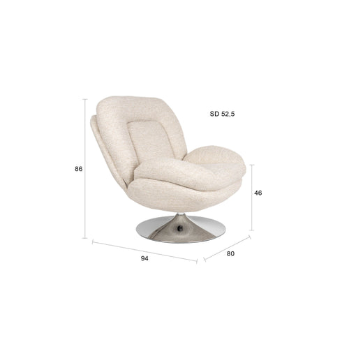 Housecraft Living Romy Fauteuil Draaibaar Taupe