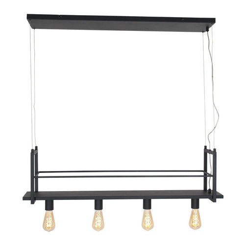 Mexlite hanglamp buckley - 4 lichts - 100x 140 cm - zwart - vtwonen shop