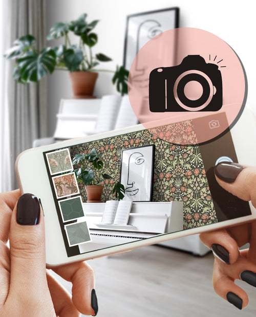 ESTAhome behang vintage bloemen in art nouveau stijl donkergroen en terracotta - 50 x 900 cm - 131183 - vtwonen shop