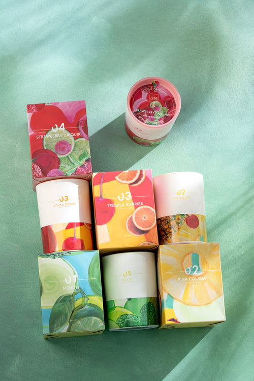 J-Line geurkaars Mojito - groen - large - 70U