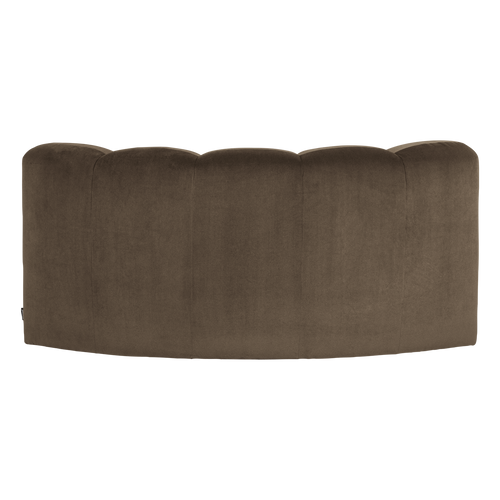 WOOOD eetbank halfronde hoek rugleuning Mojo - Velvet - Taupe - 83x152x73