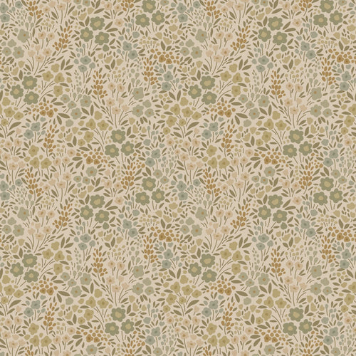 ESTAhome behang bloemetjes vergrijsd olijfgroen - 50 x 900 cm - 131457 - vtwonen shop