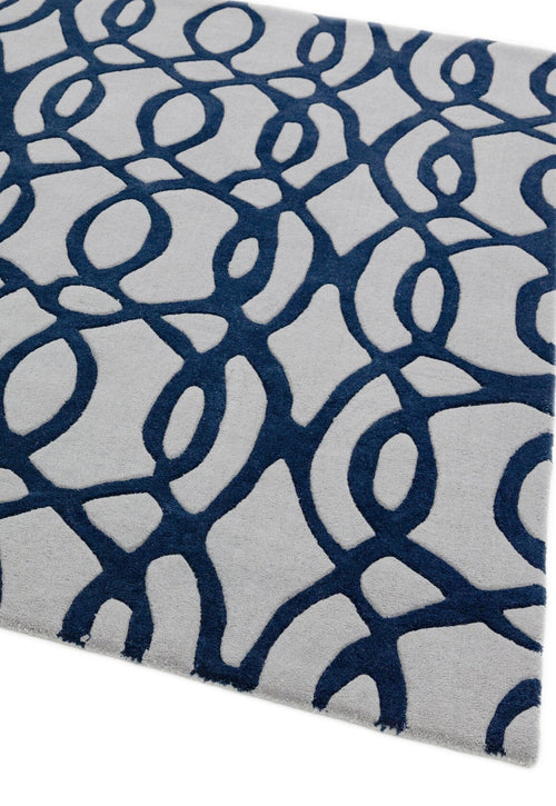 Vloerkleed MOMO Rugs Matrix MAX36 Wire Blue 200x300 cm