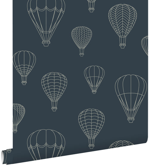 ESTAhome behang luchtballonnen donkerblauw - 50 x 900 cm - 139721 - vtwonen shop