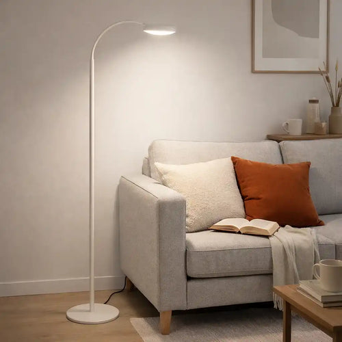 Mexlite vloerlamp Platu - 1 lichts - 64x 132 cm - beige