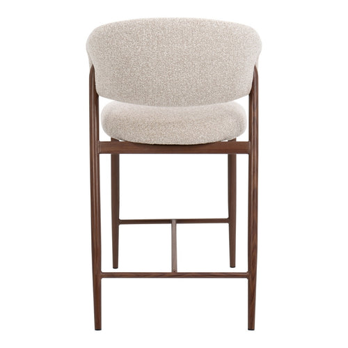 DÉJA Living Barstoel Skive - Zand/Walnoot - Zithoogte 67cm - Set van 2 - vtwonen shop