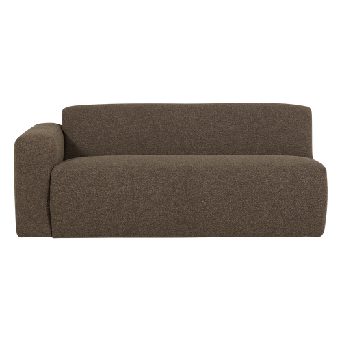 WOOOD 2-zits bank arm links Mojo Base - Bouclé - Bruin - 74x185x97