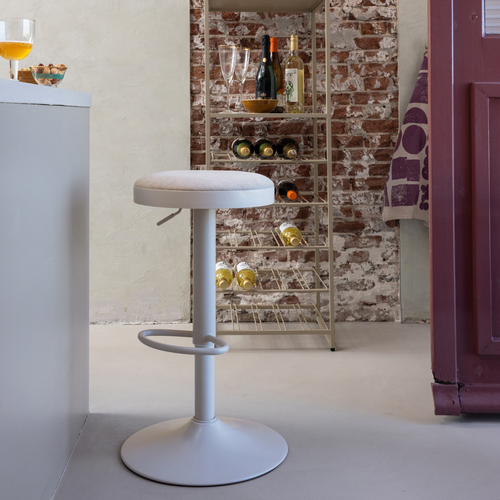 WOOOD multifunctioneel wijn-/drankenrek Reese - Metaal - Zand - 185x45x40